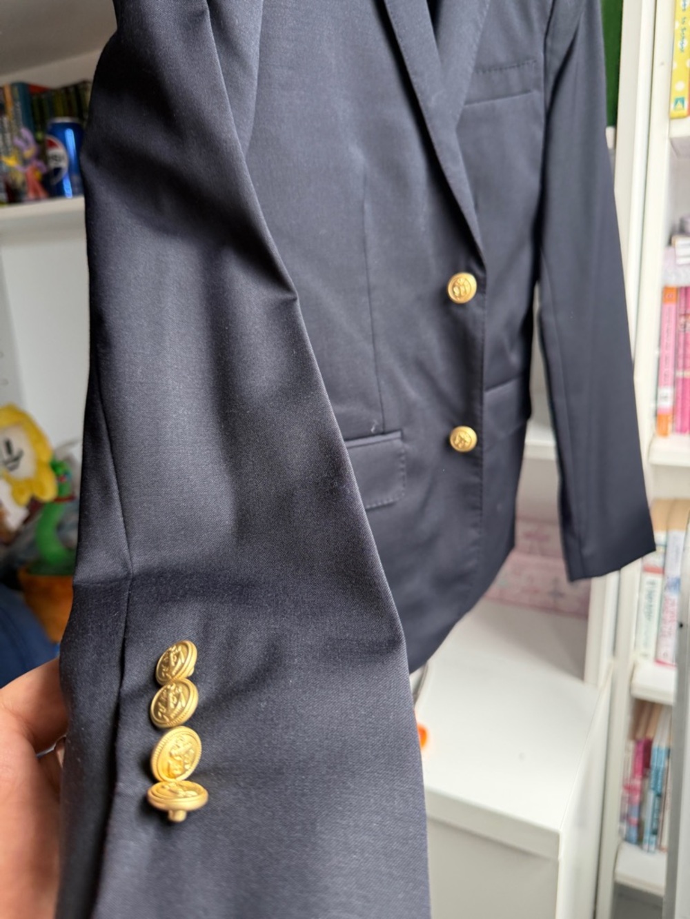 Crewcuts Navy Blazer with Light Blue Trim